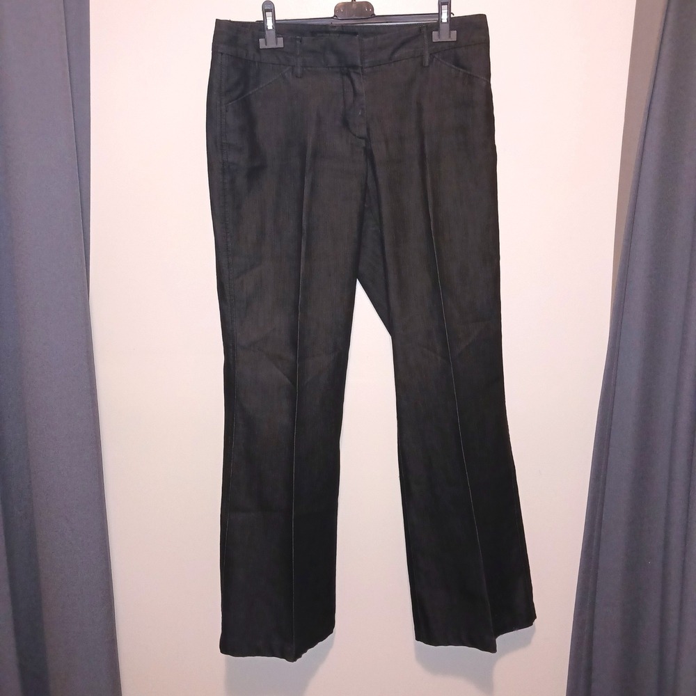 Express Design Studio Editor Pants Dark Gray shimmer Jeans‎ Stretch Bootcut 6